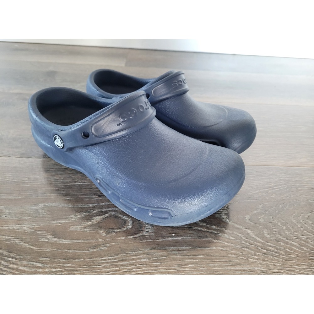 Crocs Lock Work Slip Resistant Clogs Navy Blue Size M6 W8 #3
